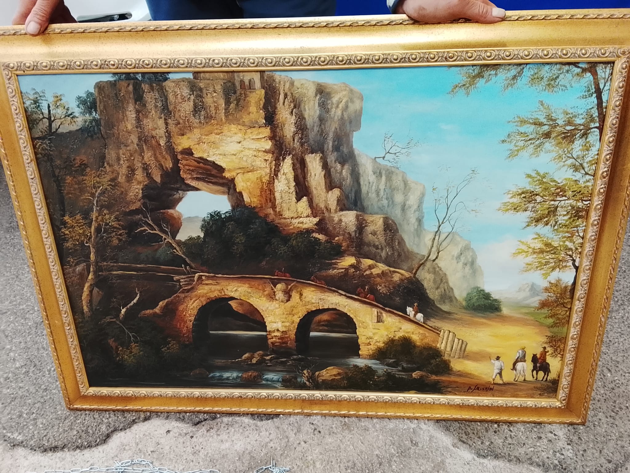 quadro-paesaggistico-classico-firmato-p-salvemini-olio-su-tela-cornice-dorata-barocca